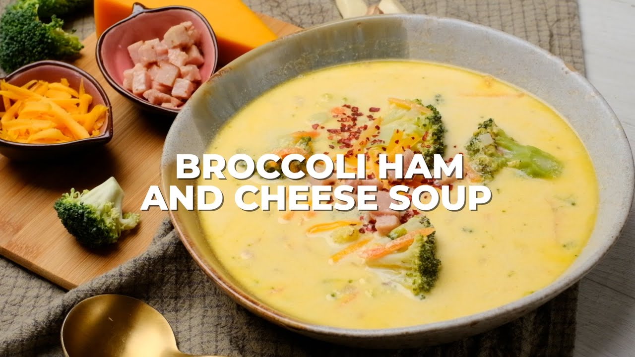 Low-Carb Broccoli Ham and Cheese Soup [Keto]