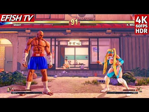 Sagat vs R. Mika (Hardest AI) - Street Fighter V