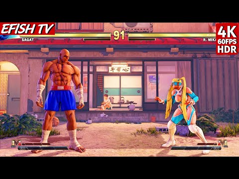 Sagat vs R. Mika (Hardest AI) - Street Fighter V