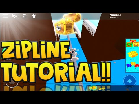 zipline to the end tutorial in build a boat for treasure