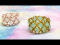 #95 アーガイル柄風ビーズリングでレベルアップ！/beads ring/비즈반지