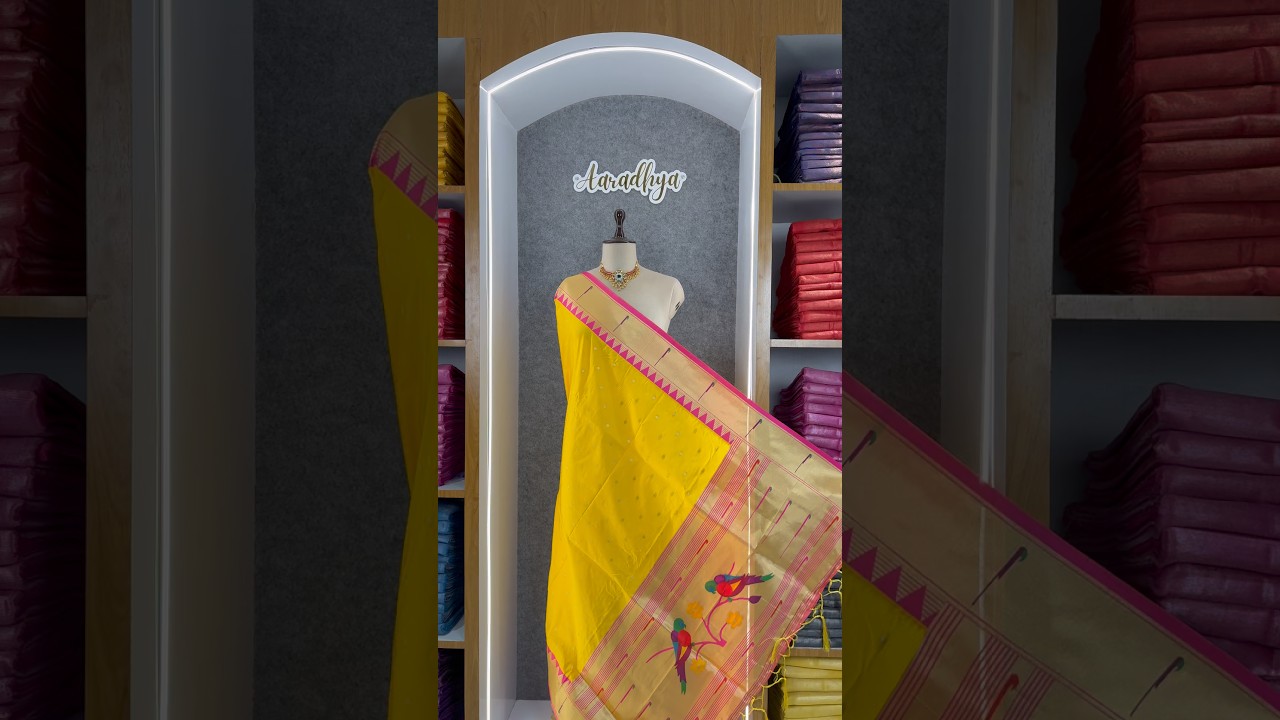 Pure Paithani Zari Border Parrot Motif Pallu Dupatta