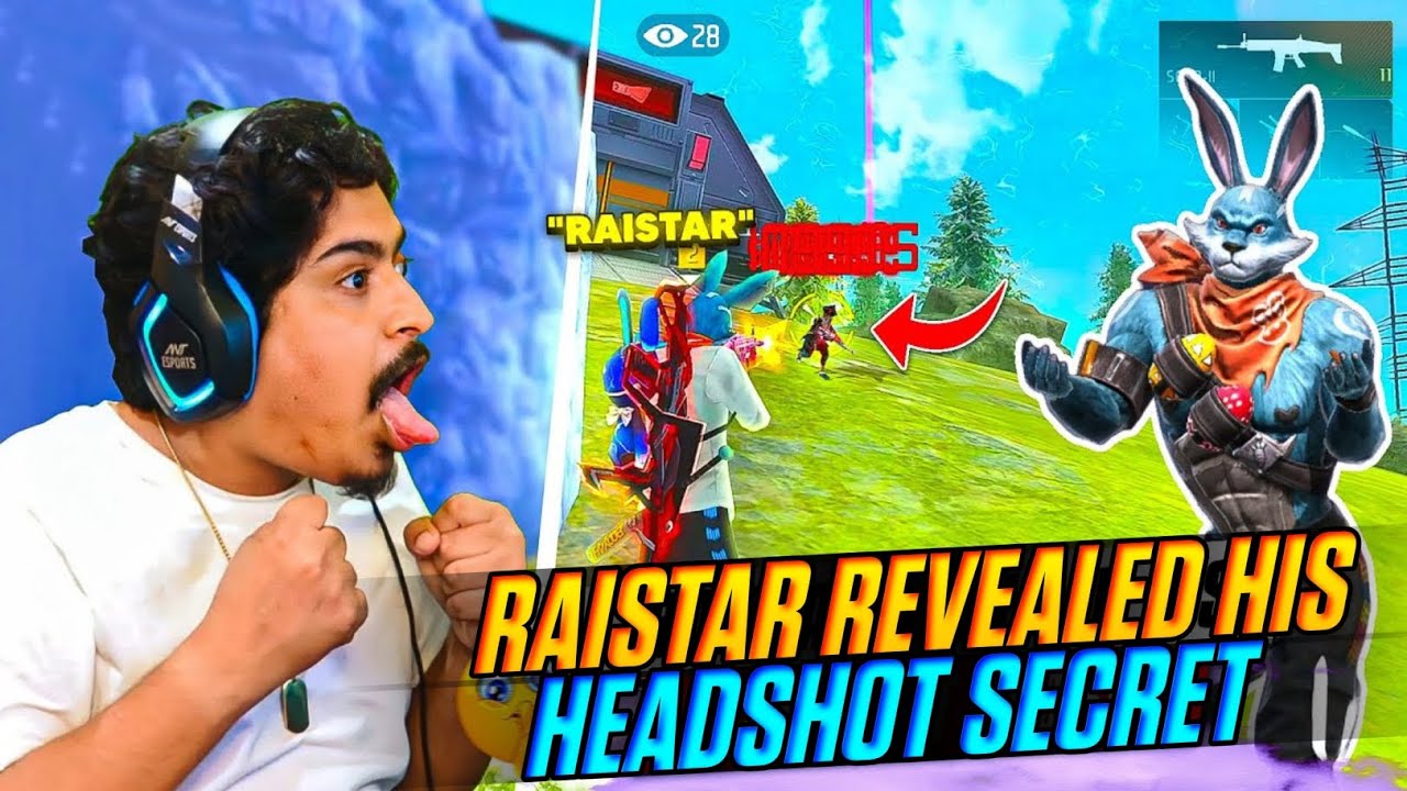 Raistar revealed his HEADSHOT SECRET 😱 | raistar br rank push free fire ...