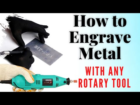 How To Engrave Letters & Polish Metal With any Rotary Tool | SIMPLE ENGRAVING on metal