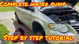 25min water pump 3.8l 3.3l Dodge Chrysler minivan caravan 3.8 3.3 leaking coolant antifreeze replace