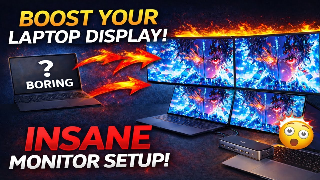 How to Add 3 Monitors to Your Laptop with a MOKiN USB-C Dock (Full ...