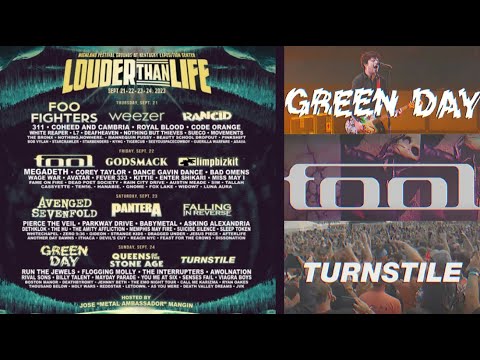 2023 ‘Louder Than Life‘ festival Tool/Green Day/Avenged Sevenfold/Foo Fighters and more!