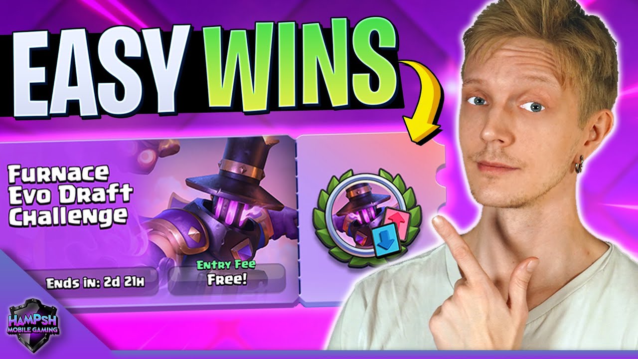 🔥EASY WINS in the Furnace Evo Draft Challenge! 🔥 | Clash Royale LIVE