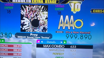 Prey (ESP-18) 11p PFC 999,890 World Record [DDR Ace]