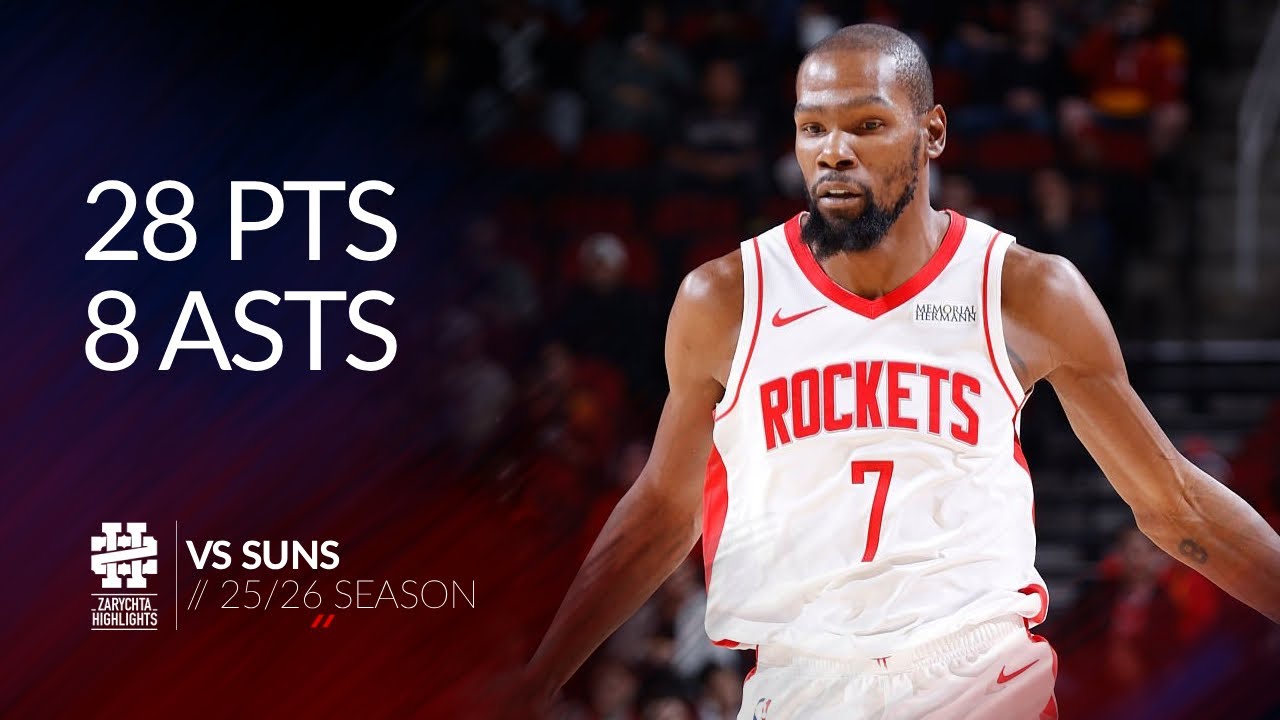 Кевин Дюрант 28 очков 8 передач против «Санз», сезон 25/26