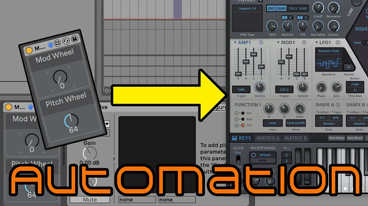 Automatisierung von Modulations- und Pitchrädern in Ableton Live (Arrangement-Ansicht)