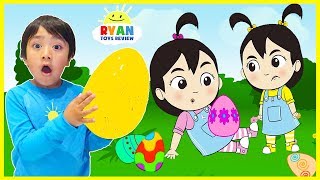 easter eggs hunt surprise for kids with ryan emma kate cartoon animation for children