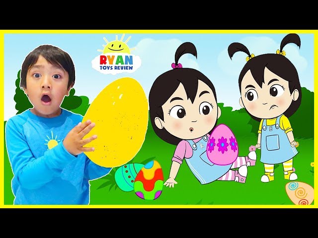 Easter Egg Hunt Surprise For Kids With Ryan Emma Kate Cartoon Animation For Children Youtube - minecraft roblox and slither io in real life toy hunt youtube