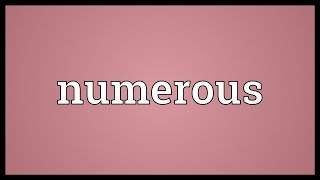 Numerous Meaning