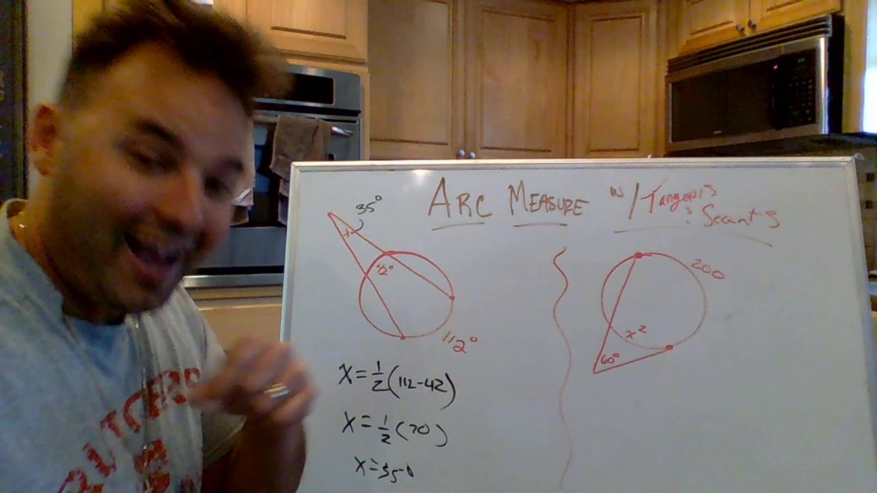 How to find arc measure created by tangents and secants