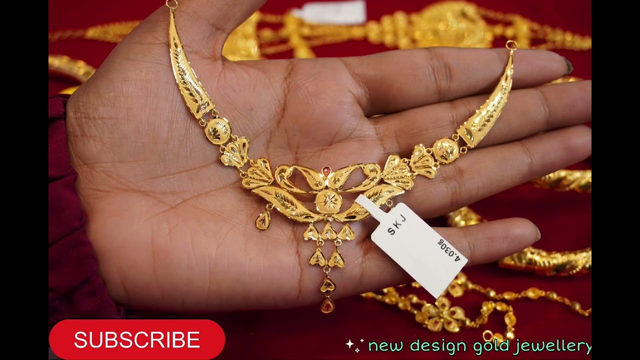 New gold nekless design 