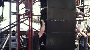 A-Line Acoustic EZAL rigging on AL12 Line array / Raven Sound Co. Erie PA