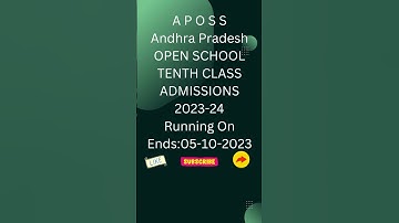ANDHRA PRADESH OPEN SCHOOL APOSS 10TH CLASS ADMISSIONS