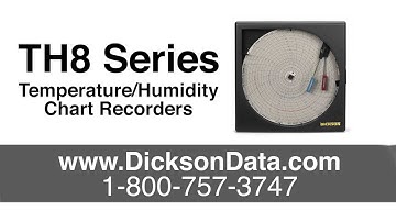 Dickson 8" Temperature and Humidity Chart Recorders: TH8 Series