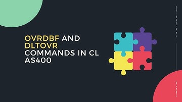 OVRDBF and DLTOVR commands in CL AS400