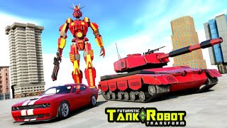 Robot Perang Berubah Jadi Tank Dan Mobil Balap | Tank Robot Transforming Car : Robot Shooting Games screenshot 1