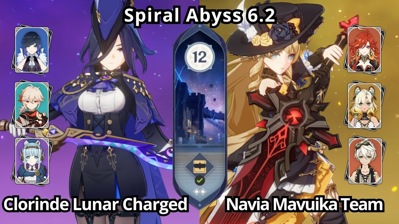 NEW !! C0 Clorinde Lunar Charged & C0 Navia Mavuika Team - Spiral Abyss Floor 12 Genshin Impact 6.2