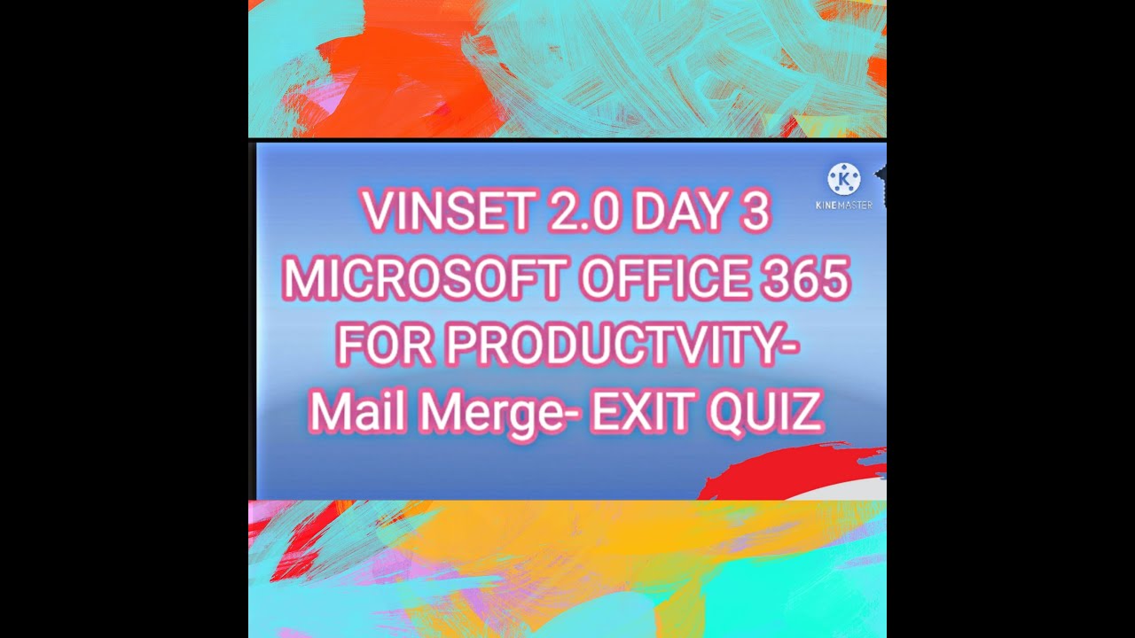 VINSET 2.0 day 3 answer key|Microsoft Office for Productivity