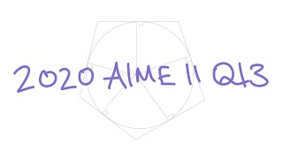 Pentagons and Complex Numbers || 2020 AIME II #13