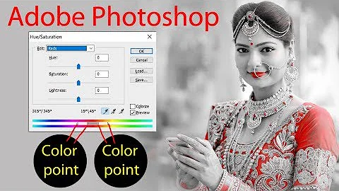 how to use Hue/ Saturation color effect in Photoshop hindi tutorial