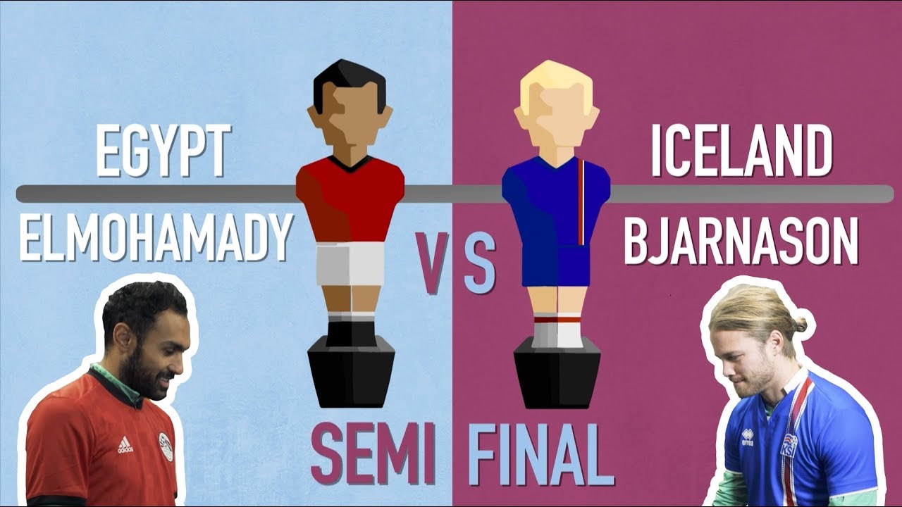 FIFA World Cup 2018 foosball tournament Bjarnason v Elmohamady YouTube