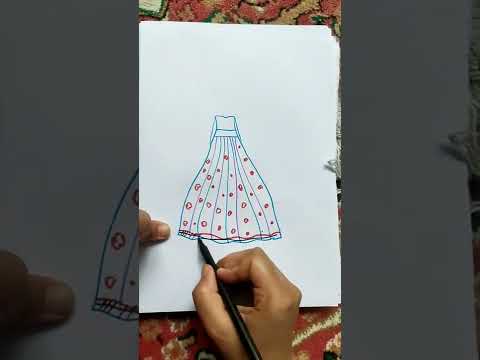 Drawing Girl Dress Design #dressdesign #drawing #fashion #fashingshow #designer