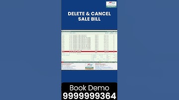 How to Delete & Cancel Sale Bill in Marg ERP