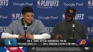 Chris Paul \& Devin Booker Postgame Interview - Game 5 | Mavericks vs Suns | 2022 NBA Playoffs