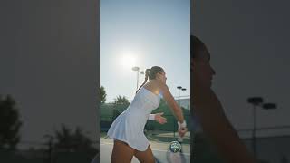 Unbelievable spin with this rocket science racket #tennis #performance #shorts