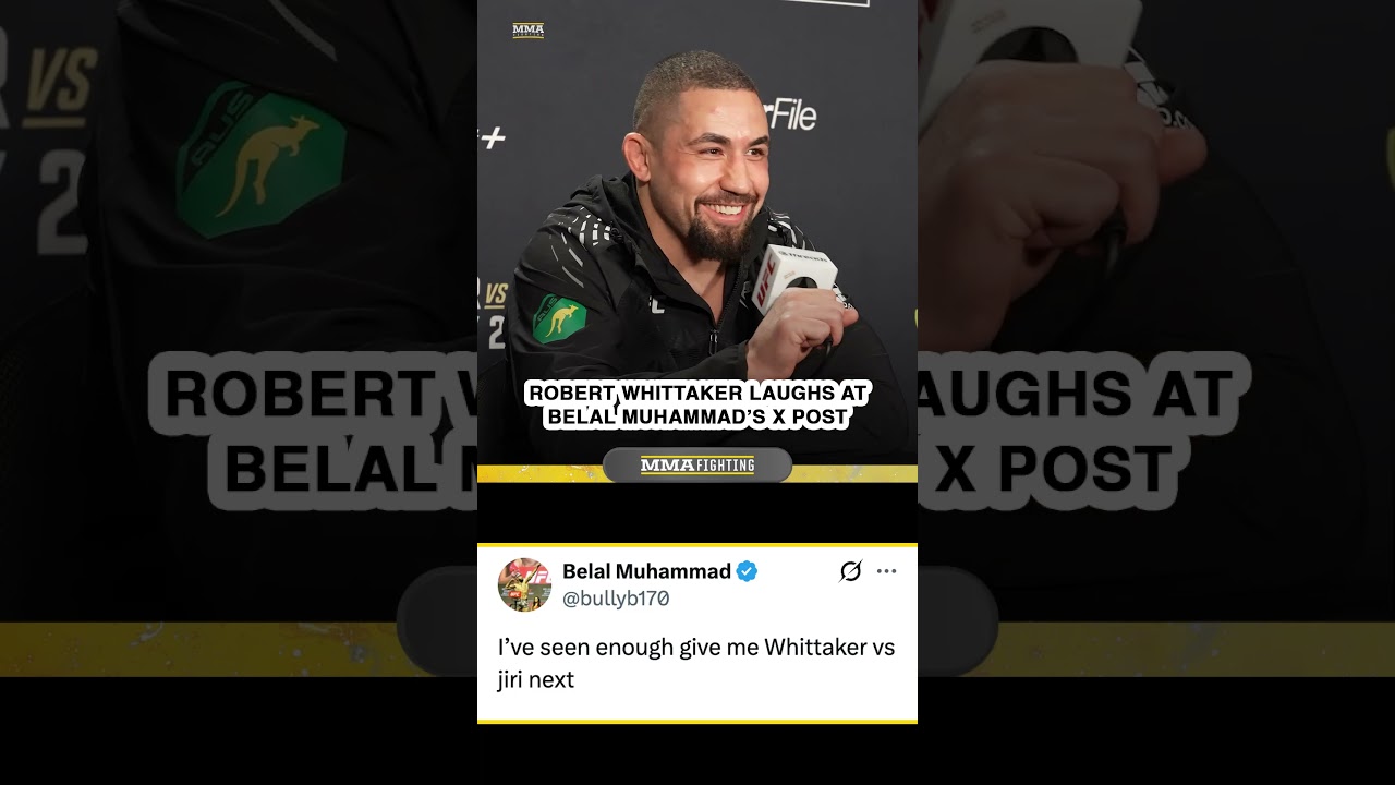 Robert Whittaker REACTS to Jiri Prochazka suggestion by Belal Muhammad | UFC 329 | MMA Fighting