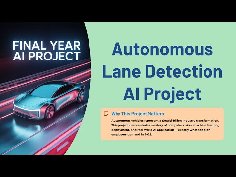 Autonomous Lane Detection AI Project for Placements #campusplacements
