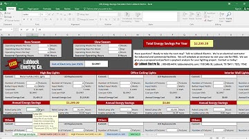 LED Energy Savings Calculator Video Walkthrough