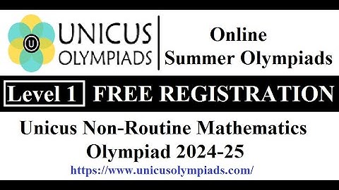 Register for FREE, Mathematics Olympiad, Unicus Olympiad,