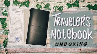 Traveler's Notebook Unboxing | Black Leather | Traveler's Company