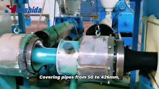 Fully Automatic O-Type 3LPE Coating Line for 50-426mm Steel Pipes | Huashida Machinery#pipe #3lpe