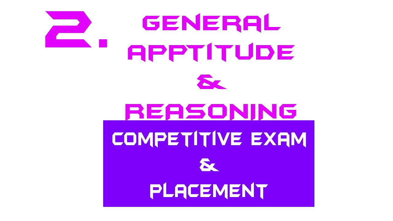 GENERAL APTITUDE REASONING QUESTION 2 ENTRANCE EXAM JOB PLACEMENT YouTube