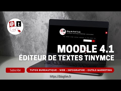 Tuto vidéo : Utiliser l'éditeur TinyMCE dans Moodle