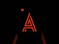 Adobe Illustrator A Logo Design | Creative Letter Logo Tips &amp; Tricks | #shorts
