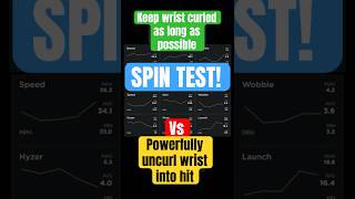 SPIN TEST - Wrist flexion VS extension into hit - tech disc test #discgolf