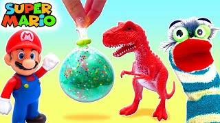 Fizzy Helps Super Mario Make Dinosaur Squishies | Fun DIY For Kids