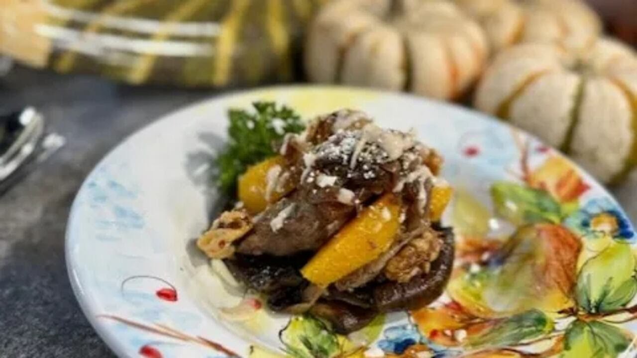 Chicken Liver Stuffed Portabella Mushrooms by Chef Simon Webster