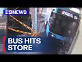 Bus crashes into storefront in Sydney’s south-west | 9 News Australia