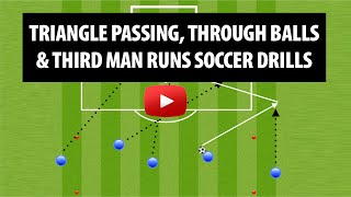 Triangle Passing, Third Man Runs And Moving Off The Ball Soccer Drills
