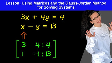 Lesson: Solving Systems of Linear Equations with Matrices (Gauss-Jordan Method)