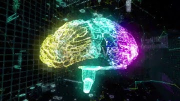 Futuristic Brain Hologram | Motion Graphics - Videohive template